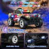 DEERC Remote Control Car with Light-Up Shell, Music, Double Spray