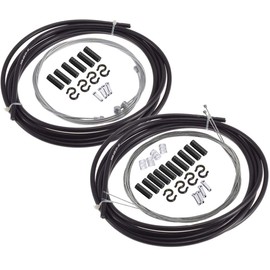 YAKAMOZ 2-in-1 Universal Bike Bicycle Shift Derailleur Cable & Brake Cable Housing Replacement Kit for Moutain Road Bike Cycling Repairing