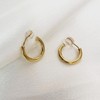 Chunky Clip On Hoop Earrings for Women Non Pierced Tube