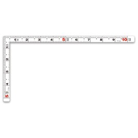 シンワ測定(Shinwa Sokutei) 曲尺平ぴた ホワイト 30cm/1尺 併用目盛 11179