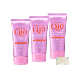 コエンリッチ 薬用ホワイトニング ハンドクリーム モイストジェル 80g 3個セット + Kunutonnオリジナルロゴ入りe おまけ付