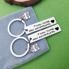 For New Home Keyring Set Housewarming Gift for New Homeowner Couples First Home Gift New House Keyring Gifts Moving in Keyring for New Home Owners Realtor Closing Gifts