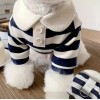 Dog Leash All-season striped dog t-shirt with leash - breathable,