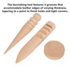 mosegor 9 PCS Half-Round Cutter Punch with 3 PCS Wood