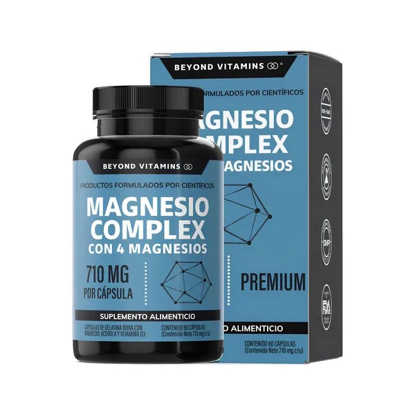 CON 4 MAGNESIOS: Citrato de Magnesio, Glicinato de Magnesio, Gluconato