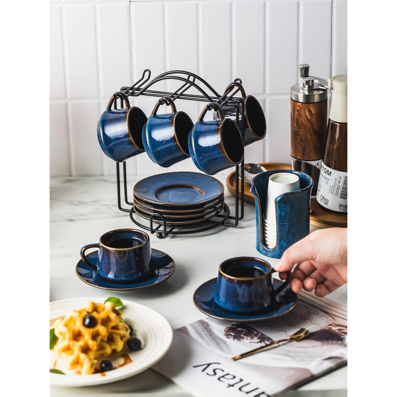 YHOSSEUN Espresso Cups Set of 6, 4 OZ Expresso Shots
