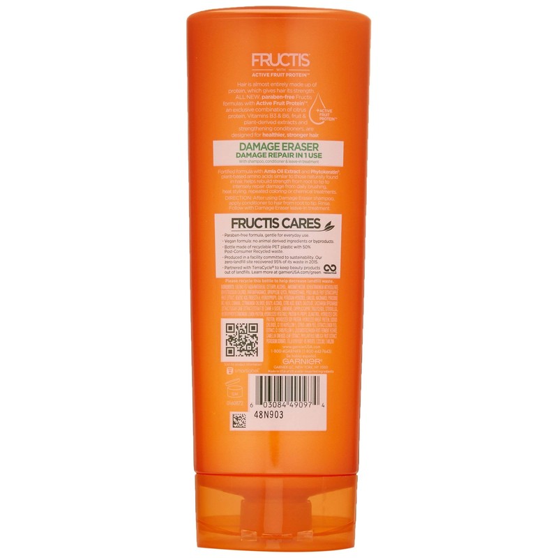 Garnier Fructis Damage Eraser Conditioner, Distressed, Damaged Hair, 12 fl.