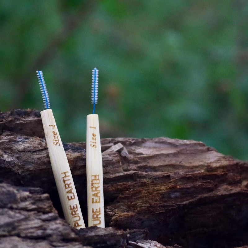 Pure Earth Essentials Bamboo Interdental Brushes - Biodegradable Interdental Brush