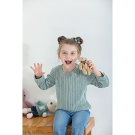 Mioglrie Girl Clotehs 4T 5T Baby Clothing Toddler Girl Jeans Pants Cute Sweatshirt Set Cotton Baby Girl Stuff Little Girl Fall Winter Outfits Green Little Baby Clothes for Girls