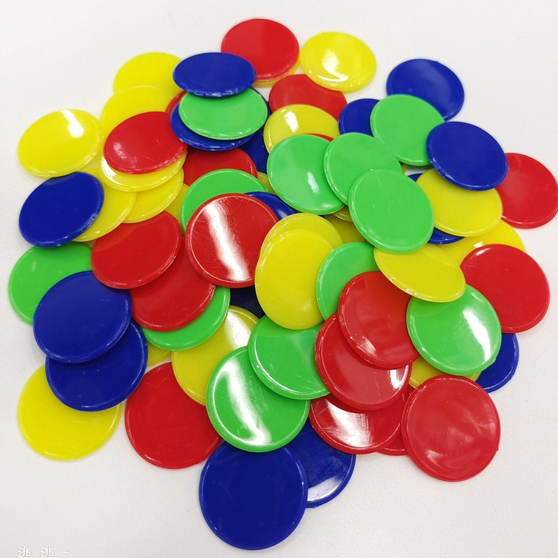 400pcs Learning Counters Chips Round Colorful 3cm Diameter Smooth Multifunctional