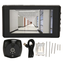 Digital Peephole Doorbell Camera 4.5 Inch Color Screen Night Vision Smart Peephole Door Camera Video Doorbell Black