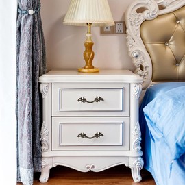 Fvstar 5pcs Antique Dresser Handles,Farmhouse Kitchen Cabinet Pulls, Vintage Drawer Pulls and Knobs,European Furniture Cupboard Door Hardware for Bathroom,2.5 inch Hole to Hole (Bronze)