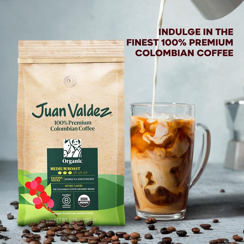 Juan Valdez Organic Ground Coffee, Balanced Roast 10 OZ -