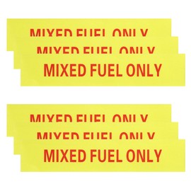 sourcing map Mixed Fuel Only Sticker Self-Stick MIXED FUEL ONLY Marker Warning Label Signage 1-3/5 x 8 Inch for Pump Jugs Containers Red on Yellow, Pack of 30