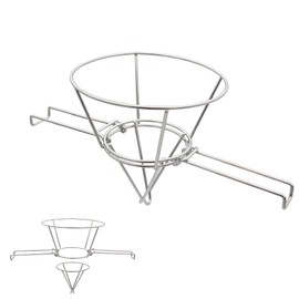 10" Deep Fryer Oil Filter Stand, with Folding Arms and Easy to store for Deep Fryers, Cooking Oil Filter Holder, Maple Syrup Cone Detachable Filter Stand