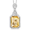 Gem Stone King 7.36 Ct Emerald Cut Checkerboard Yellow Citrine