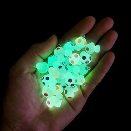 LUBINGSHINE 72pcs Mushroom Pendant Charms, Luminous Mushroom Resin Charm Beads Glow in The Dark for DIY Bracelet Necklace Earrings Jewelry Making Keychain Craft (36pcs Luminous + 36pcs Ordinary)