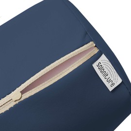 Saloniture Full Round Massage Table Bolster Pillow Pad - 26 x 6 Inch - Blue