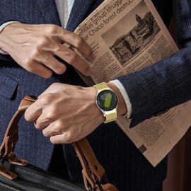 Milanese Metal 18mm Watch Strap for Garmin Venu 3S/Venu 2S/Vivoactive 4S/Forerunner 265s/255s/255s Music/Vivomove 3S/Move3S Men/Women,Magnetic Band Parachute Buckle 18mm Quick Release Watch Strap