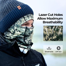 KastKing Winter Mountain Mist Balaclava Face Mask for Men & Women-Ideal Cold Weather Gear for Ice Fishing,Snowmobiling,Skiing