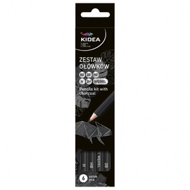 Charcoal Pencil Set of 6 KIDEA
