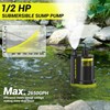 PHLEX PRO Sump Pump 1/2HP Submersible Water Pump, 2650GPH Utility