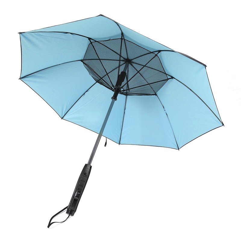 Sun Umbrella with Fan Mister 190T Vinyl Fiberglass UV Proof