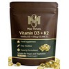 Vegan Vitamin D3 K2 Softgels 4000IU, 6 Months Supply, Olive