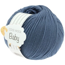 LANA GROSSA Cool Wool Baby 100% Virgin Wool Merino, Felt-Free, Hand Knitting Yarn Made from 100% Virgin Wool (Merino), 50 g Wool for Knitting and Crocheting, 220 m Yarn