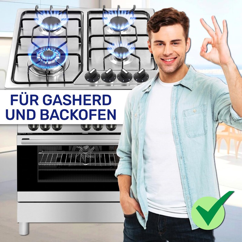 Rotary knob for gas cooker has 7 switching cycles with