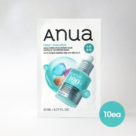 Anua PDRN Hyaluronic Acid Capsule 100 Serum Mask 10 sheets / 아누아 피디알엔 히알루론산 캡슐 100 세럼 마스크 10매