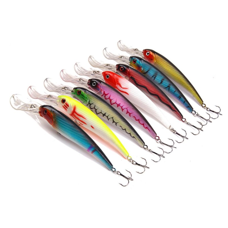 Kisangel Lure Set 2pcs 11cm Realistic Fishing Lures for Bass