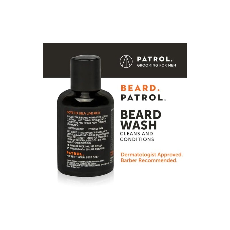 Beard Patrol Beard Wash Cleanser and Conditioner in One -