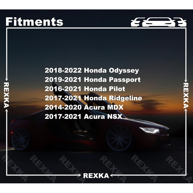 Rexka 5pcs Rocker Molding Retainer Clip Fastener 91512TZ5A01 for Honda