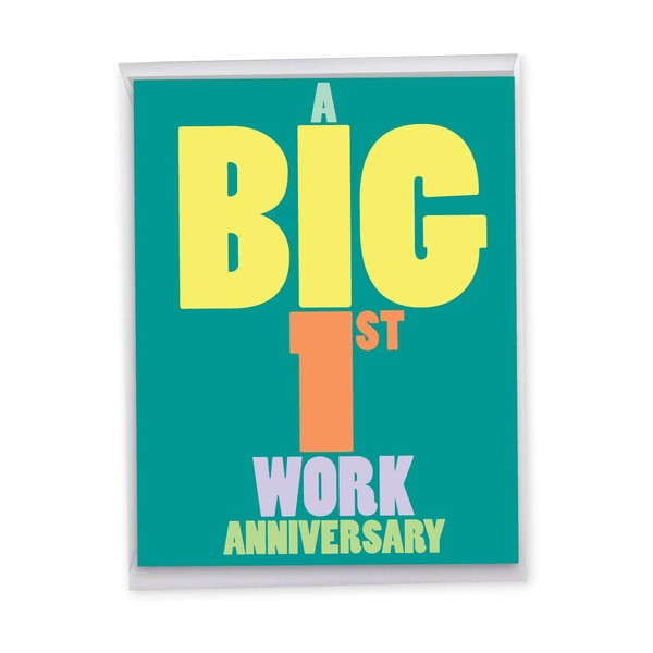 NobleWorks - 1st Work Anniversary Card Jumbo (8.5 x 11