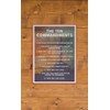 Ten Commandments Wall Decor - Vinyl Sticker - 9 X