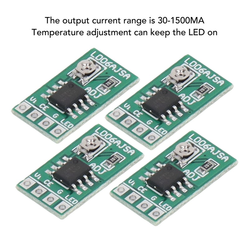 10PCS Constant Current Adjustable Module 30‑1500MA 3V 3.3V 3.7V 4.5V
