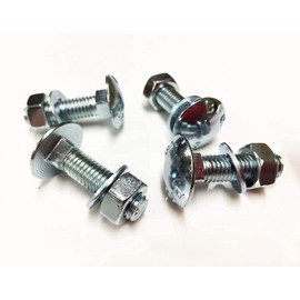 M8 x 30 Coach Bolts Carriage Bolts Cup Square Bolts BZP 4.8 Complete with Full Nuts & Form A Washers DIN 603 Pack of 4