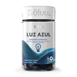 Súluu Luz Azul | Gomitas Vitaminadas, Protege la Vista de la Luz y Resplandor de las Pantallas, Promueve la Salud Ocular | 60 Gomitas | Sabor Acai-Mango | Luteína, Betacaroteno, Vitamina E, Vitamina C, Vitamina A y Zinc | Sin Gluten