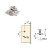 Emuca - Pack of 2 X91 Inset Hinges 165 Degree