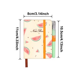 itechpanda 2 Pack Pocket Mini Small Notebook with Pen, A7 Cute Hardcover Notebook, Time Planner Notebook for Kids Girls Women College Student Office Diary Subject Writing Supplies