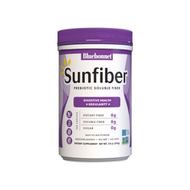 BlueBonnet Nutrition Sunfiber – 6 g of Plant Based Prebiotic Soluble Fiber – Supports Digestive Health* - Instant Dissolve – Non-GMO, Vegan, Kosher, Low-FODMAP – Unflavored, 7.4 OZ, 30 Servings