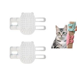 Groomer and Corner Brush for Cats and Dogs - Reduce Shedding, Scratching, and Itchiness with Silicone Bristles, Easy Installation, Self Cleaning Toy