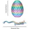 4PCS 3D Printed Dragon Eggs with Dragon Inside Articulated Crystal