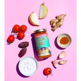 Masala Mama Coconut Curry Sauce | Indian Sauce, Healthy Ingredients for Coconut Curry Paste | Indian Curry Sauce with Indian Spices | Curry Simmer Sauce for Tasty Asian Recipes | | Pack of 2