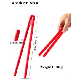 Luvilly 3Pcs Silicone Trivet Tongs Silicone Toast Tongs Silicone Tongs For Cooking Thin Tongs For Cooking Non-Stick Silicone Food Tongs For Barbecue(11.6in,Black,Grey,Red)