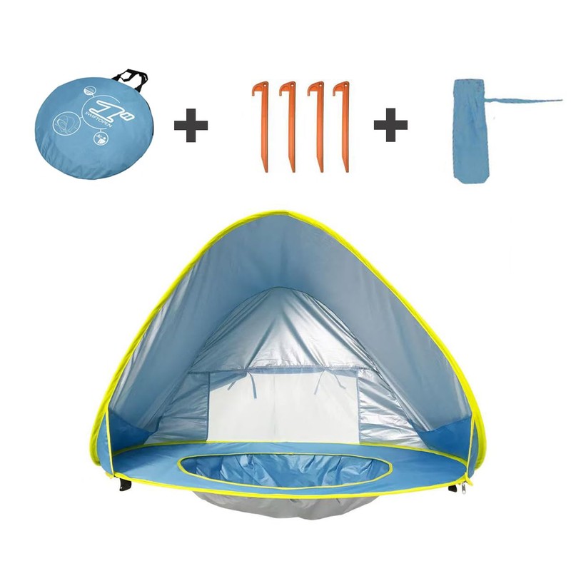 PandaEar Baby Beach Tent with Pool, Pop Up Sun Shelter