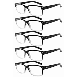 Eyekepper 5er-packÂ FederscharniereÂ Vintage Herren Lesebrille inÂ Schwarz-Klar Fassung
