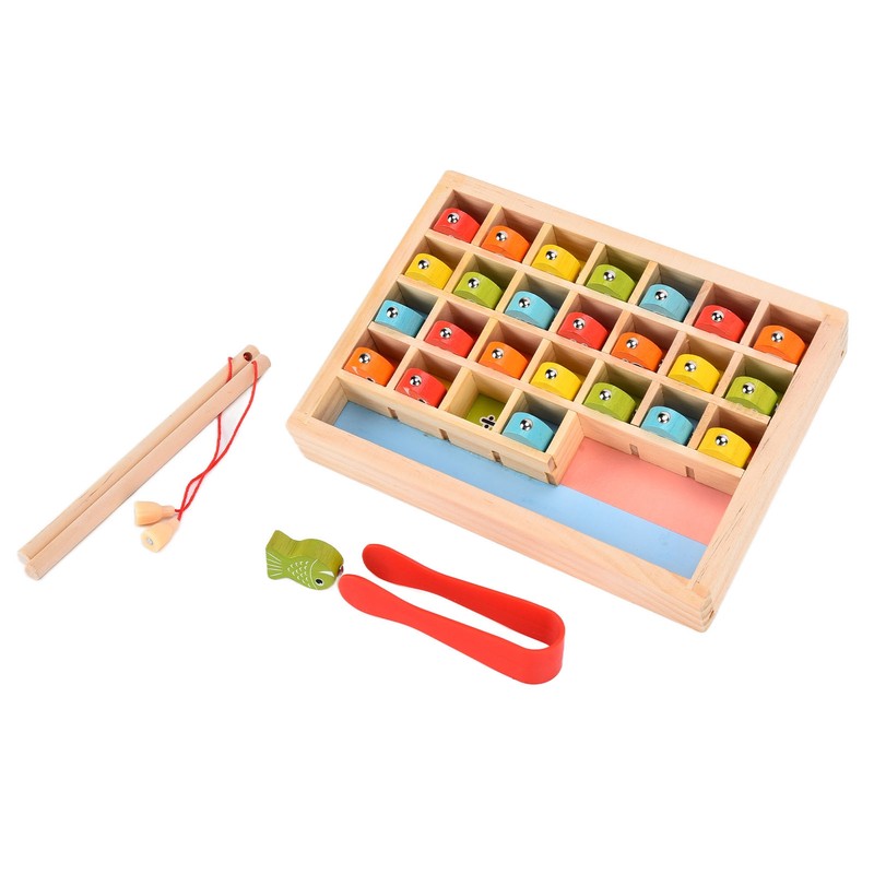 Wooden Magnetic Fishing Game Safe Letters Cognition Preschool Gift for