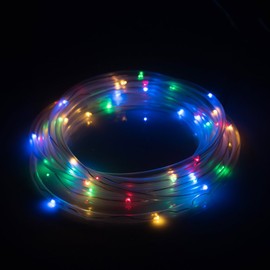 JAYIJAXIN 39Ft 100 LED Solar Powered Tube Light Solar Rope Fairy String Lights Waterproof Night Lighting with 8 Modes for Outside Garden Patio Pathways Fence Outdoor Party Xmas 12M Multicolor